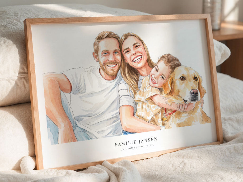 familieportret illustratie