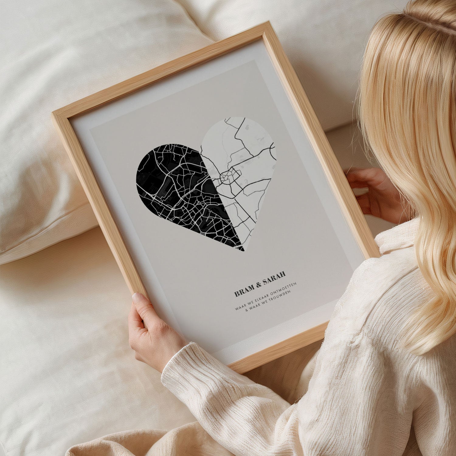 poster stadskaart valentijnscadeau