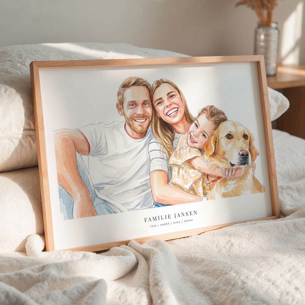 familieportret illustratie