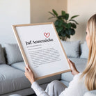 Gepersonaliseerde juf definitie poster als uniek cadeau met naam
