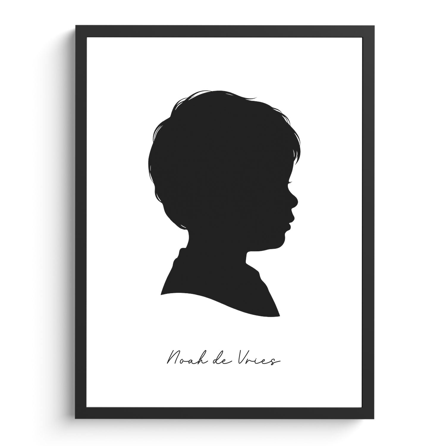 silhouetportret kind handgemaakt