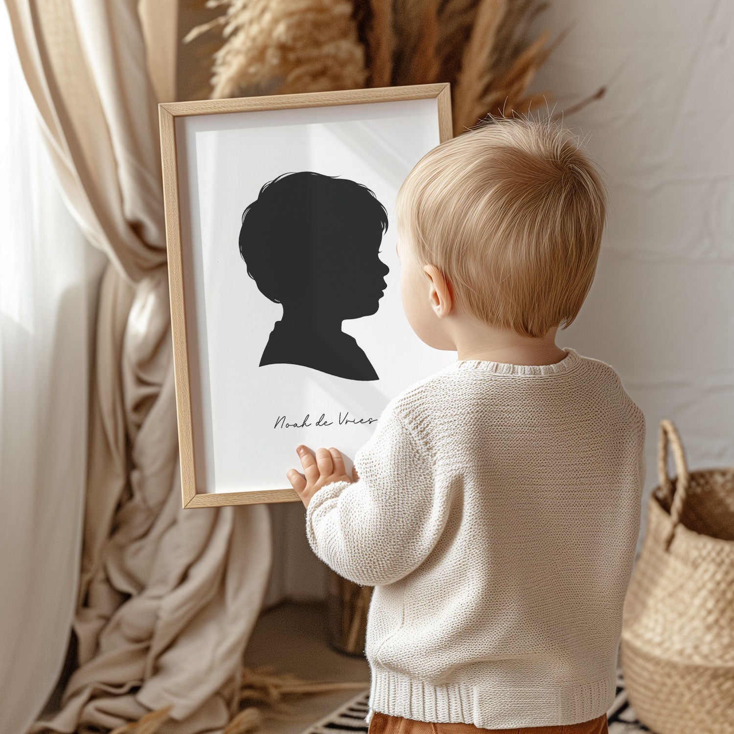 gepersonaliseerd kinderportret silhouet