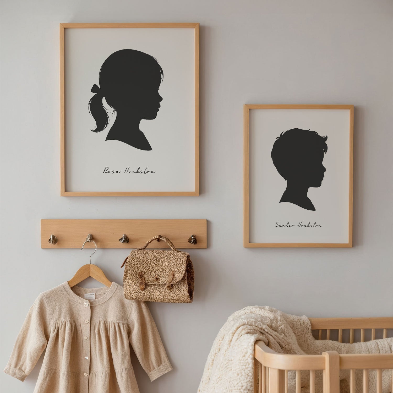 kinderkamer poster silhouet naam