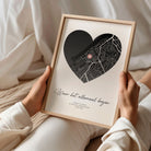 Kaart poster hart in handen romantisch cadeau koppel