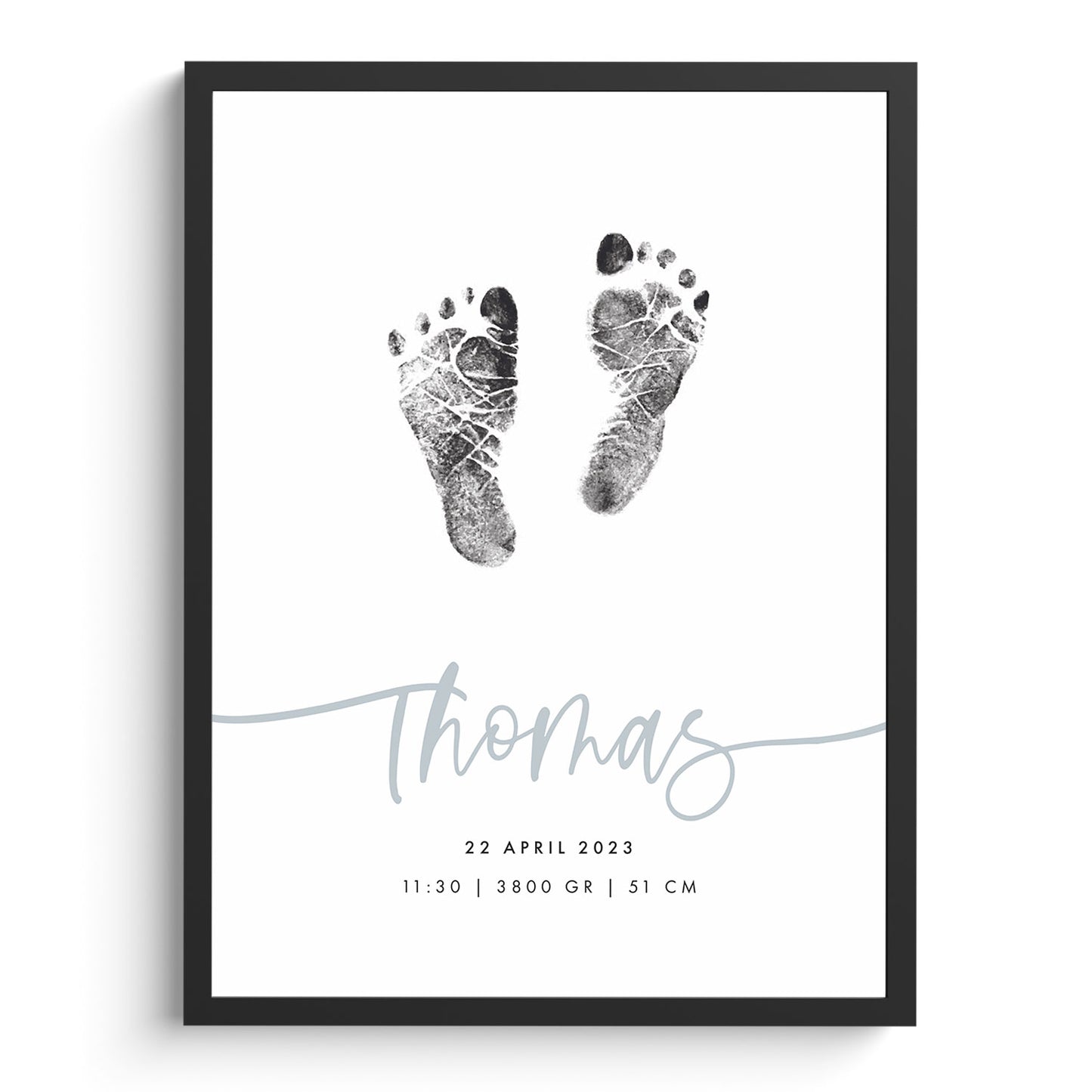 Personalisiertes Fußabdruck-Babyposter | Geburtsplakat