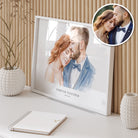 Aquarel portret van bruidspaar op een tafel, persoonlijk bruiloft cadeau