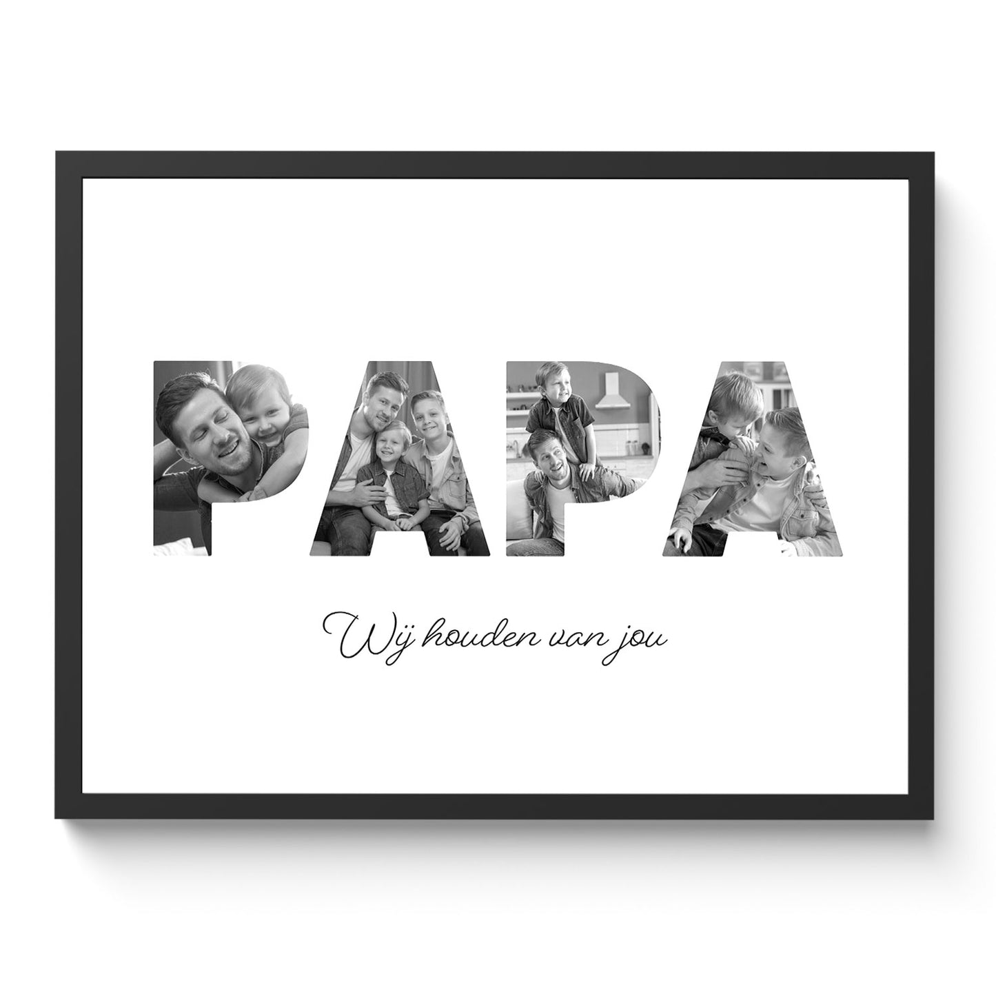 Collage photo affiche « Papa » | Fête des pères
