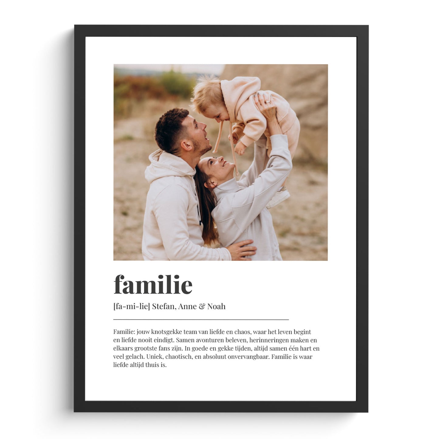 Affiche familiale personnalisée avec photo | Signification familiale
