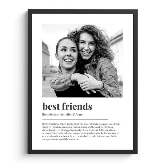 Personalisiertes Freundinnen-Poster mit Foto | Bedeutung der besten Freunde