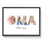 OMA poster met eigen foto's – gepersonaliseerd cadeau voor oma