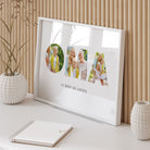 Gepersonaliseerde OMA poster met eigen foto's op bureau – uniek cadeau voor oma