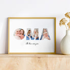 OMA poster in lijst met gepersonaliseerde foto's – origineel cadeau voor oma