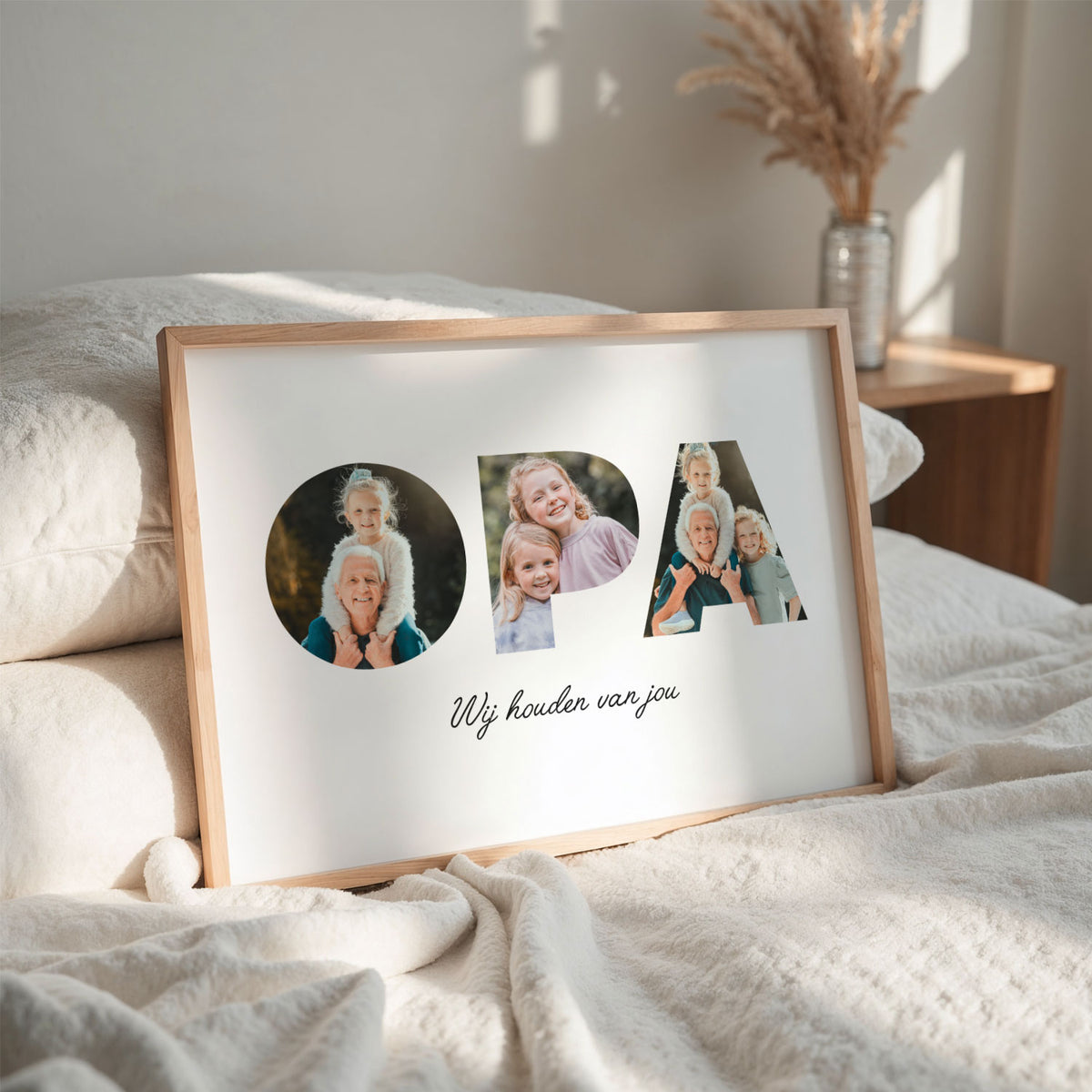 OPA fotocollage poster met foto's van de kleinkinderen