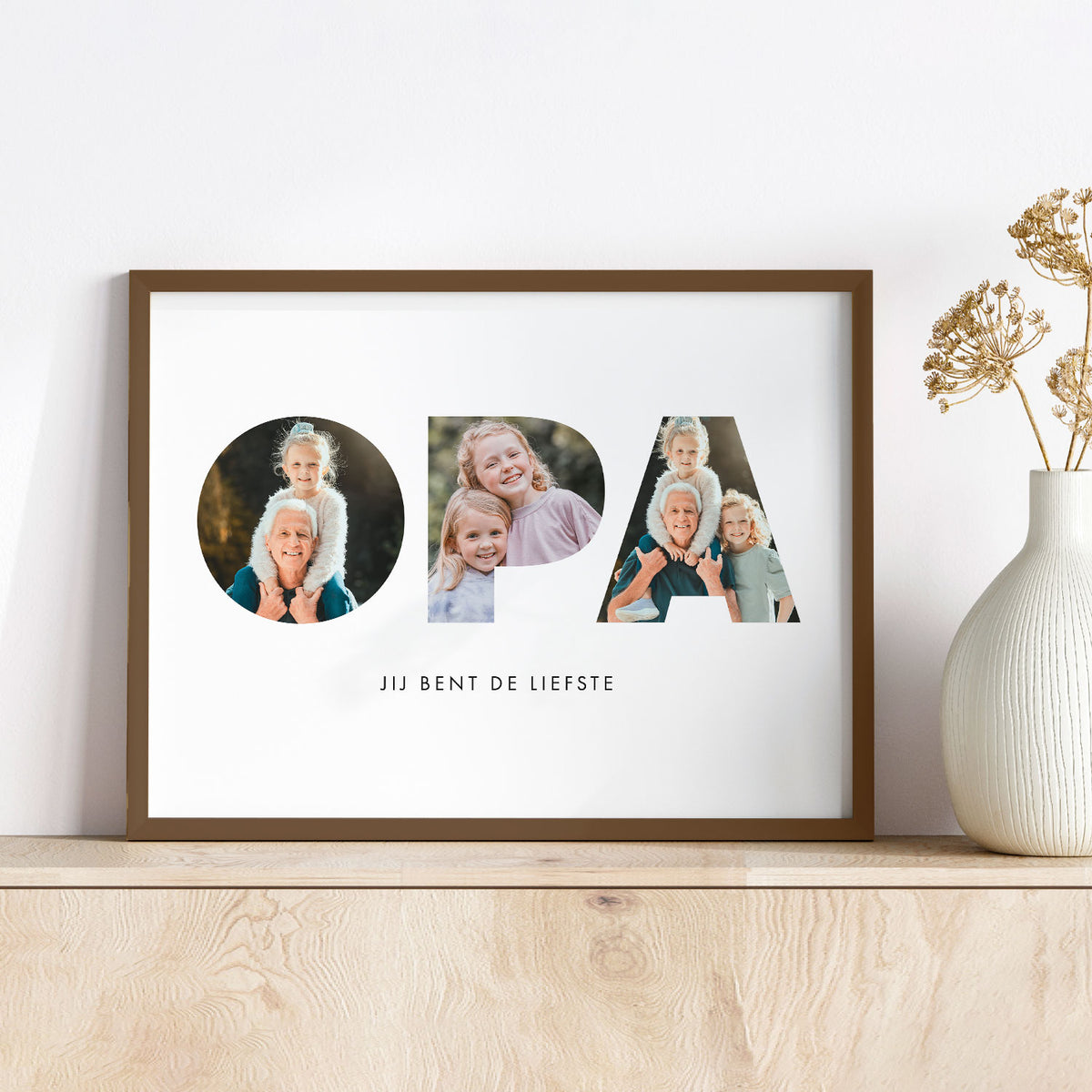 OPA poster met eigen foto's en namen, origineel cadeau voor grootouders